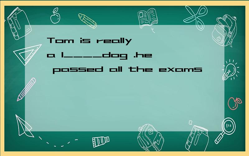 Tom is really a l____dog .he passed all the exams