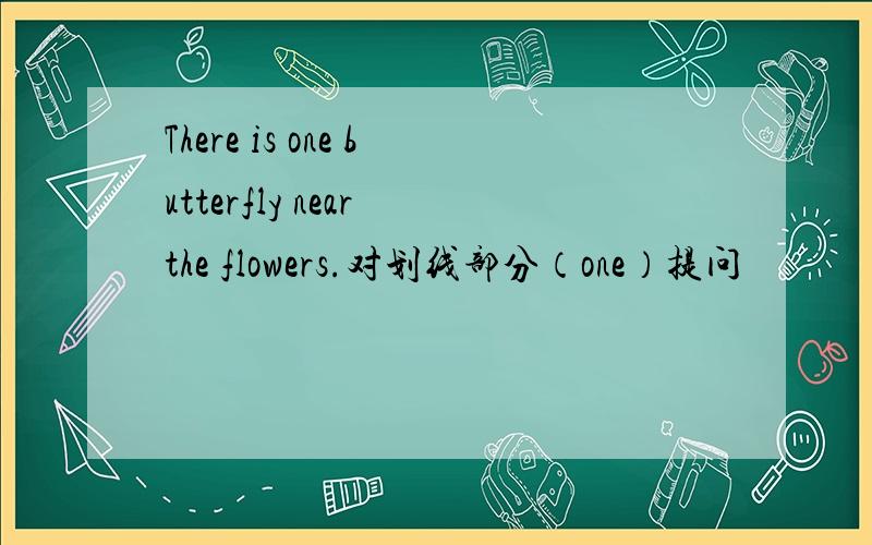 There is one butterfly near the flowers.对划线部分（one）提问