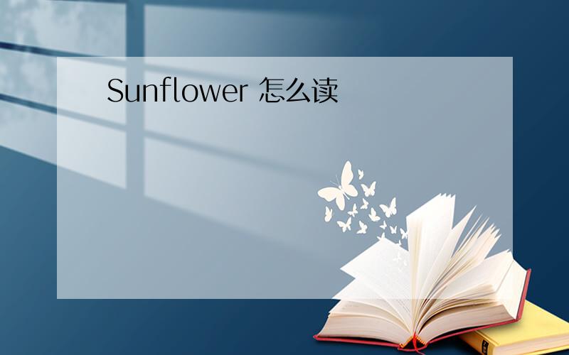 Sunflower 怎么读