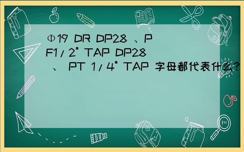 Φ19 DR DP28 、PF1/2