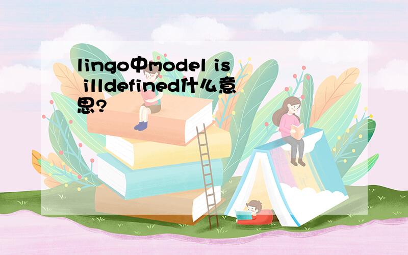 lingo中model is illdefined什么意思?