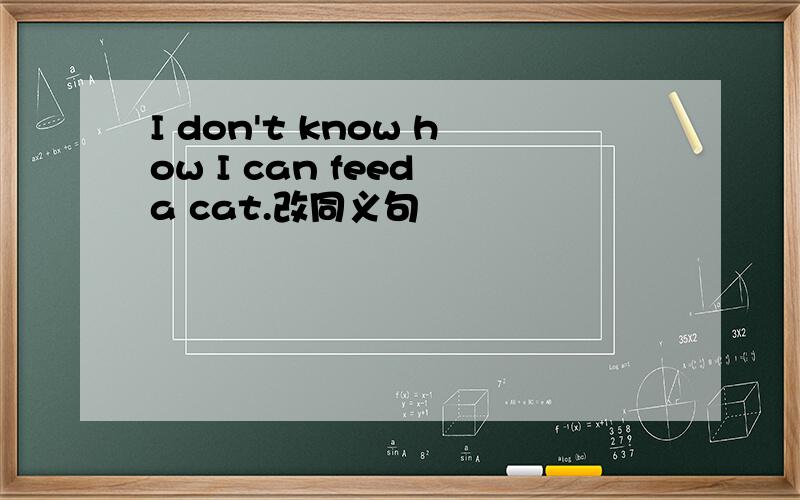 I don't know how I can feed a cat.改同义句